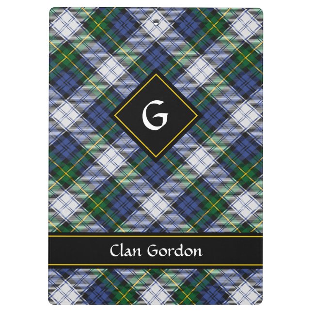 Clan Gordon Dress Tartan Clipboard (Back)