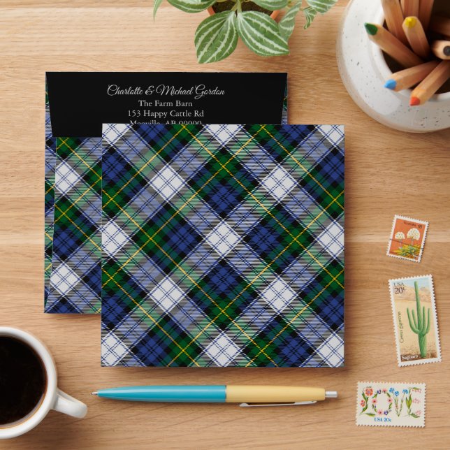 Clan Gordon Dress Tartan Envelope (Desk)