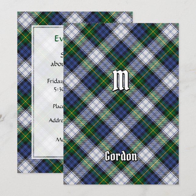Clan Gordon Dress Tartan Invitation (Front/Back)