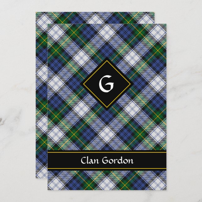 Clan Gordon Dress Tartan Invitation (Front/Back)