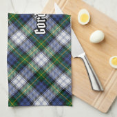 Clan Gordon Dress Tartan Kitchen Towel (Quarter Fold)