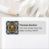 Clan Gordon Dress Tartan Label (Insitu)