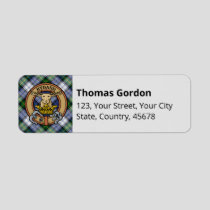 Clan Gordon Dress Tartan Label