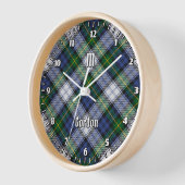 Clan Gordon Dress Tartan Large Clock (Angle)