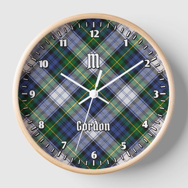 Clan Gordon Dress Tartan Large Clock (Front)