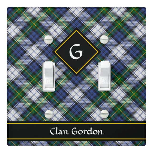 Clan Gordon Dress Tartan Light Switch Cover (In Situ)