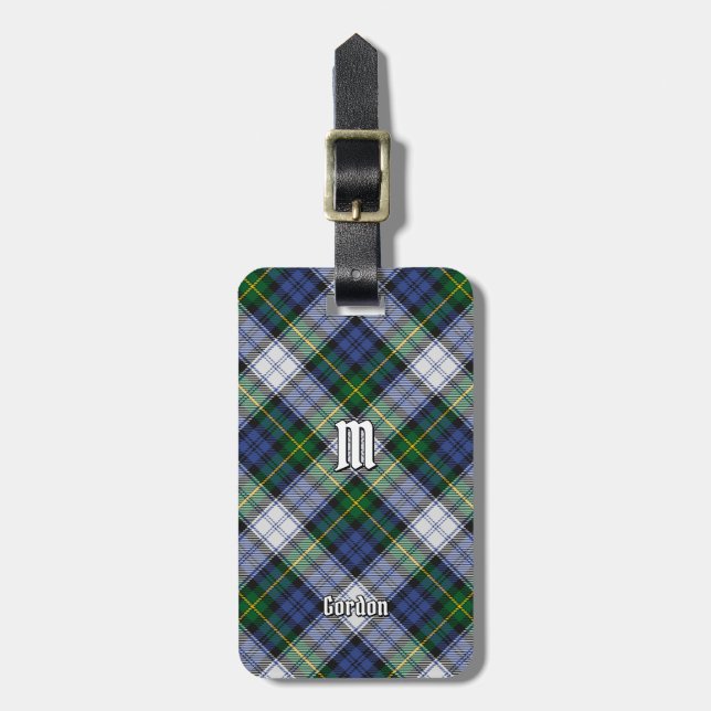 Clan Gordon Dress Tartan Luggage Tag (Front Vertical)