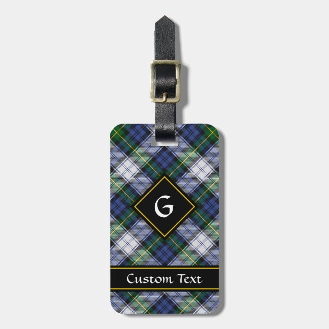 Clan Gordon Dress Tartan Luggage Tag (Front Vertical)