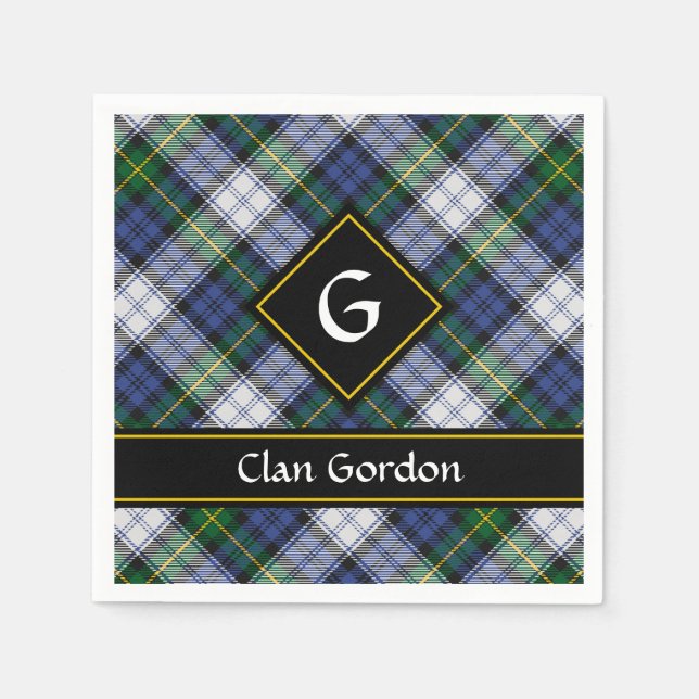 Clan Gordon Dress Tartan Napkins (Front)