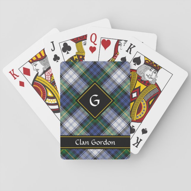 Clan Gordon Dress Tartan Playing Cards (Back)