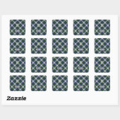 Clan Gordon Dress Tartan Square Sticker (Sheet)
