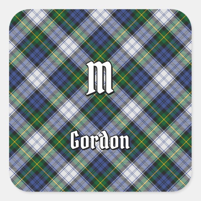 Clan Gordon Dress Tartan Square Sticker (Front)