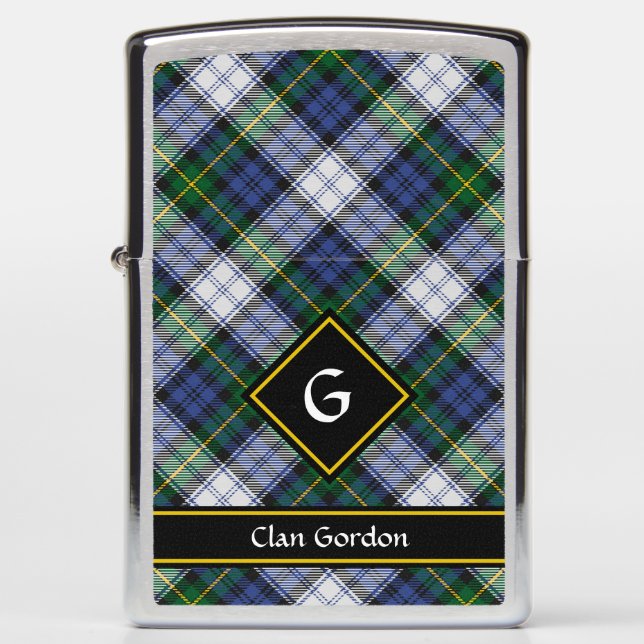 Clan Gordon Dress Tartan Zippo Lighter (Front)