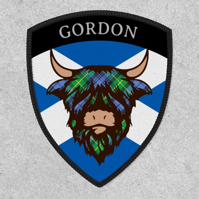 Clan Gordon [EDIT] Tartan Coo Patch (Front)
