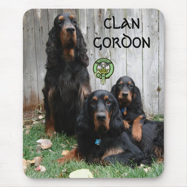 CLAN GORDON, Gordon Setter Generations Mousepad (Front)