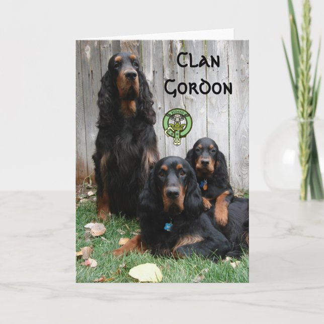 CLAN GORDON, Gordon Setter Generations Note Card (Front)