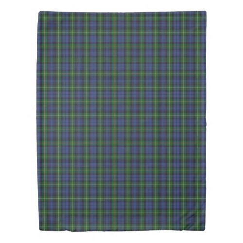 Clan Gordon Scottish Accents Blue Green Tartan Duvet Cover