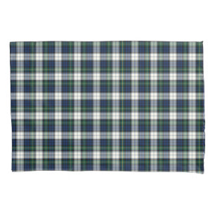 Clan Gordon Tartan Blue and White Scottish Plaid Pillow Case