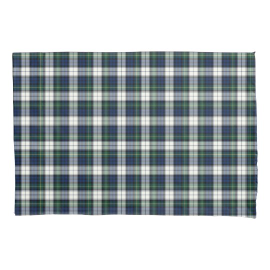 Clan Gordon Tartan Blue And White Scottish Plaid Pillow Case Zazzle Com