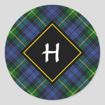 Clan Gordon Tartan Classic Round Sticker