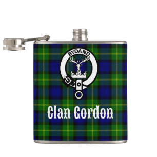 Clan Gordon Tartan Crest Flask