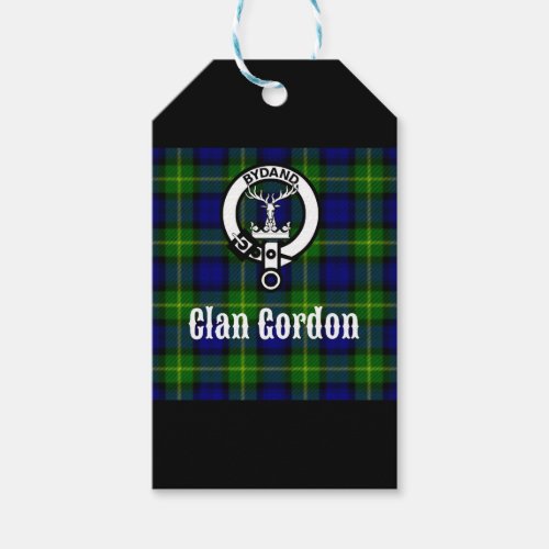 Clan Gordon Tartan Crest Gift Tags