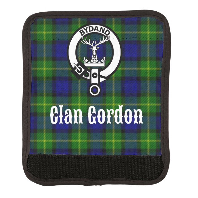 Clan Gordon Tartan Crest Luggage Handle Wrap (Front)