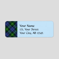 Clan Gordon Tartan Label