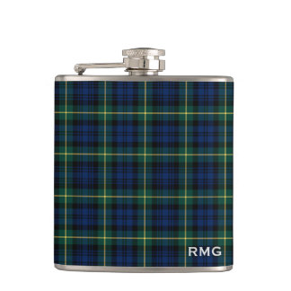 Clan Gordon Tartan Monogrammed Hip Flask