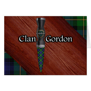Clan Gordon Tartan Sgian Dubh Blade Cards