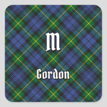 Clan Gordon Tartan Square Sticker