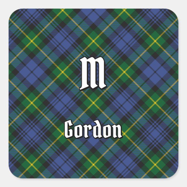 Clan Gordon Tartan Square Sticker (Front)