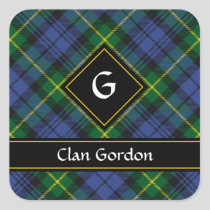 Clan Gordon Tartan Square Sticker