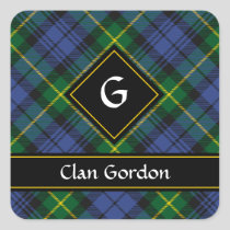 Clan Gordon Tartan Square Sticker