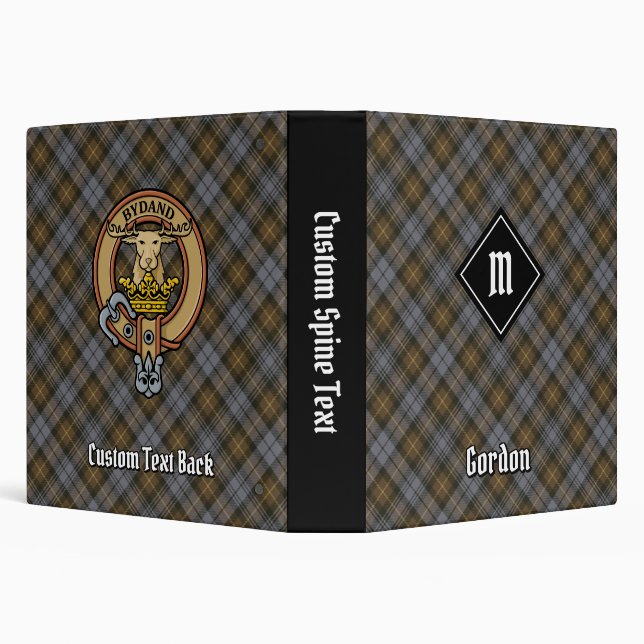 Clan Gordon Weathered Tartan 3 Ring Binder (Background)
