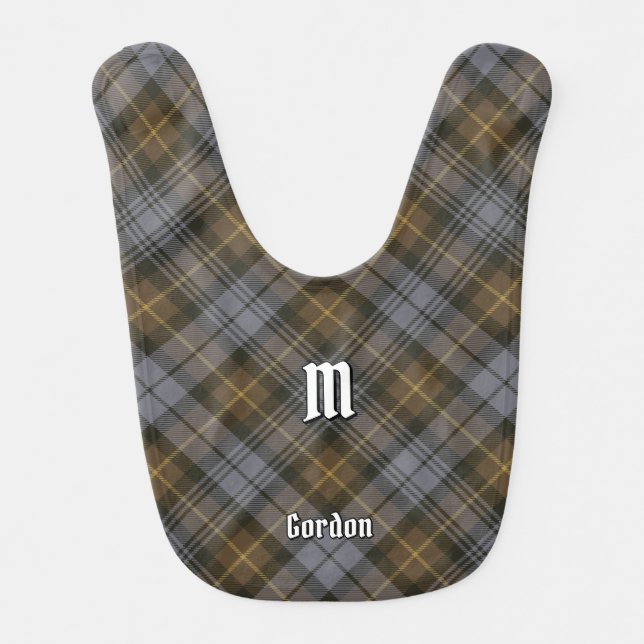 Clan Gordon Weathered Tartan Baby Bib (Front)
