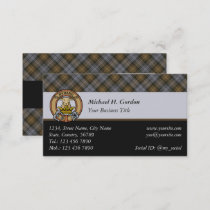 Clan Gordon Weathered Tartan Business Card