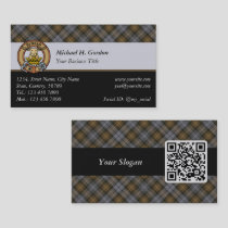 Clan Gordon Weathered Tartan Business Card