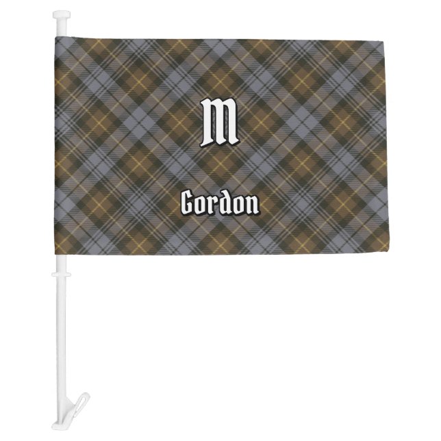 Clan Gordon Weathered Tartan Car Flag (Front)