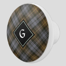 Clan Gordon Weathered Tartan Ceramic Knob