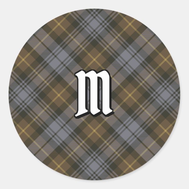 Clan Gordon Weathered Tartan Classic Round Sticker (Front)