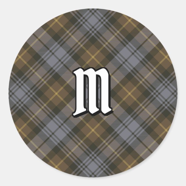 Clan Gordon Weathered Tartan Classic Round Sticker (Front)