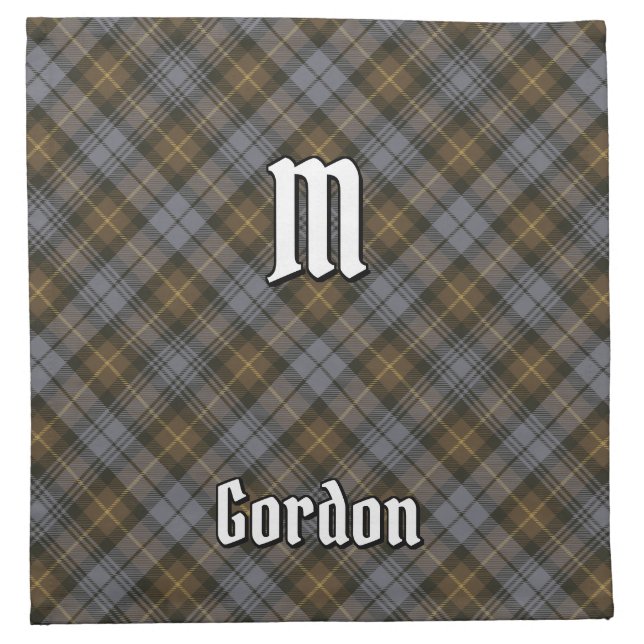 Clan Gordon Weathered Tartan Cloth Napkin (Front)