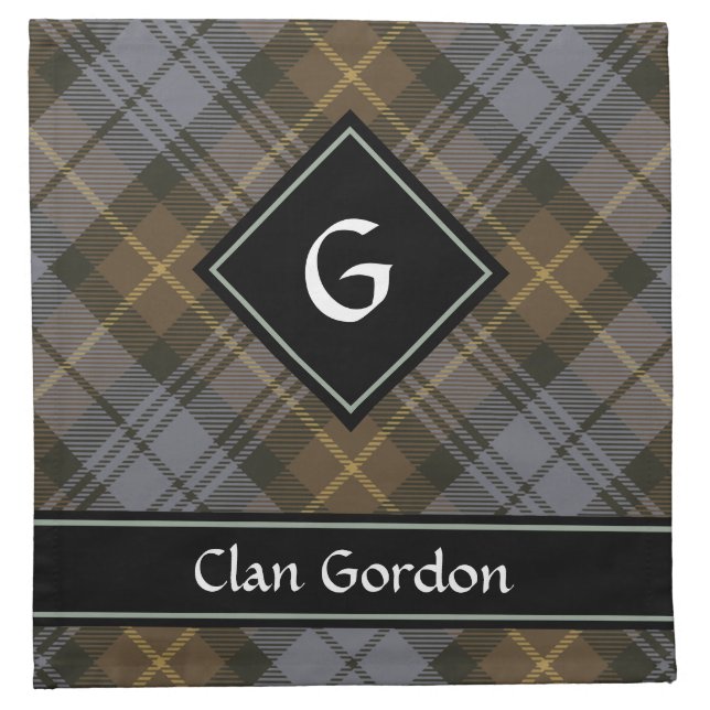 Clan Gordon Weathered Tartan Cloth Napkin (Front)