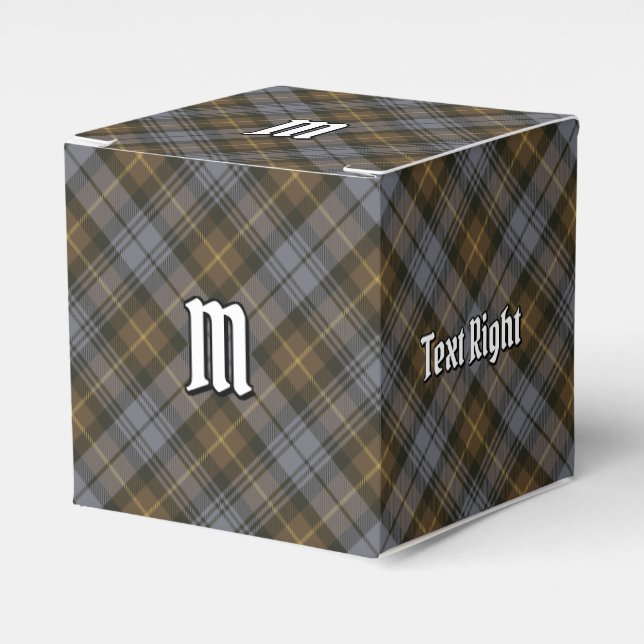 Clan Gordon Weathered Tartan Favor Box (Front Side)
