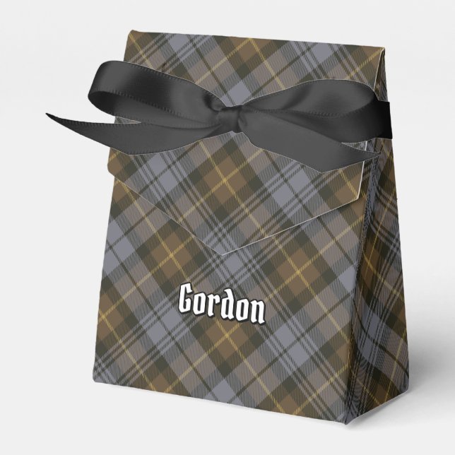 Clan Gordon Weathered Tartan Favor Box (Front Side)