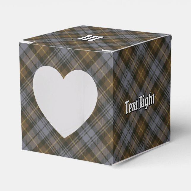 Clan Gordon Weathered Tartan Favor Box (Front Side)