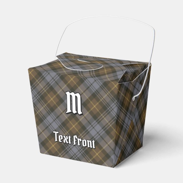 Clan Gordon Weathered Tartan Favor Box (Front Side)