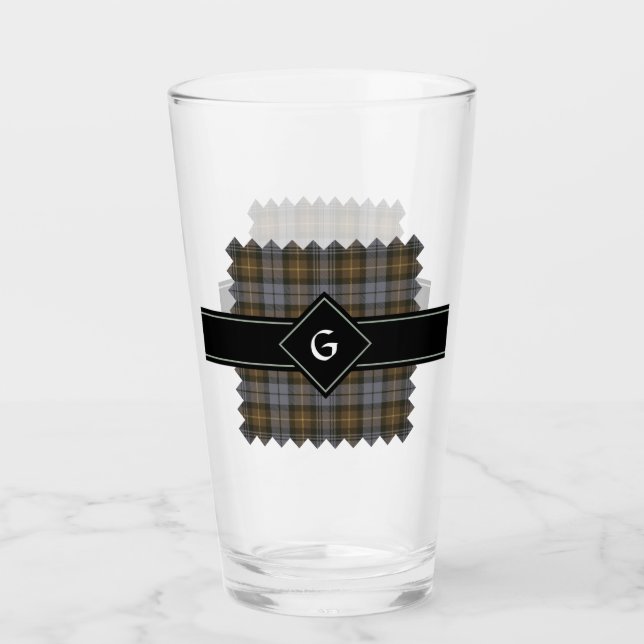 Clan Gordon Weathered Tartan Glass (Front)