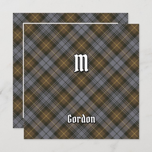 Clan Gordon Weathered Tartan Invitation (Front/Back)